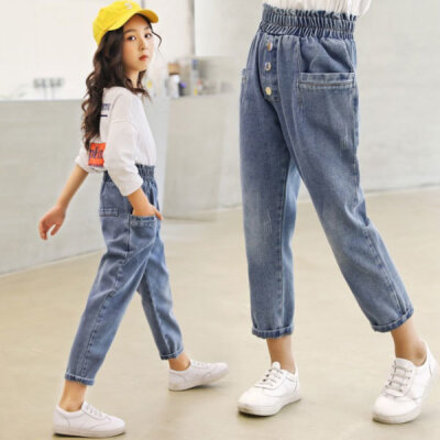 Childrens Junior Clothing Girls Denim Pants Jeans 2045 Elementary School Students
