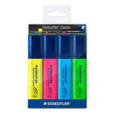 STAEDTLER/Highlighters/364/Set/WP4/Yellow/Pink/Blue/Green/Ink