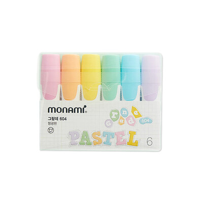MONAMI/604/Highlighters/Set/Pastel