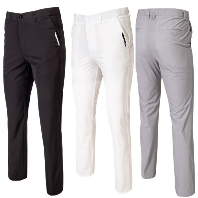 Banded/Spandex/Summer/Men/Golf Pants/Men/Pants/White/Black/Gray
