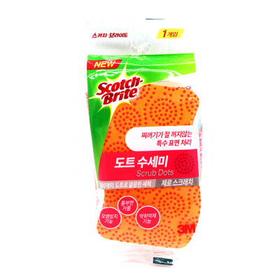 3m 도트수세미 제로스크래치_주황