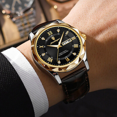 WATCH FOR MEN/OLE_M04/Leather/Metal/Chronograph