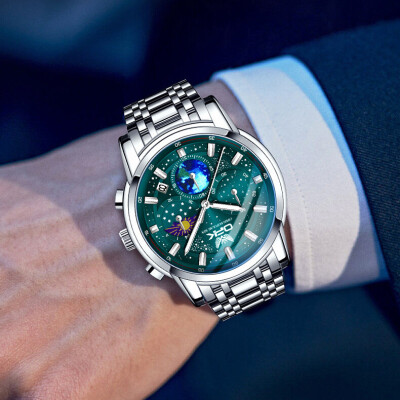 WATCH FOR MENOLE_M04LeatherMetalChronograph