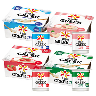 Greek Multi 4 Types 24pcs Set / Greek Yogurt Strawberry Plain Peach