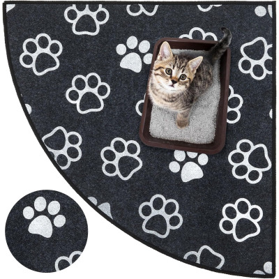 Dry/Food /Corner/Cat Litter/Mat/29/x/Sector/Trap/Gray/Small Size/Box-Packed