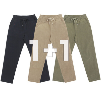 1+1/Woman/Basic/Straight/Banded Waist Pants/Clothing For Moms/Spring/Fall/Buy 1 Get 1 Free