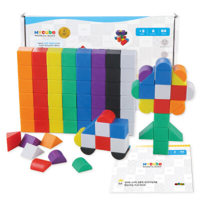 MYTOYS/MAGNET BLOCK/2.4cm/64PCS/8COLOR/Age 3+