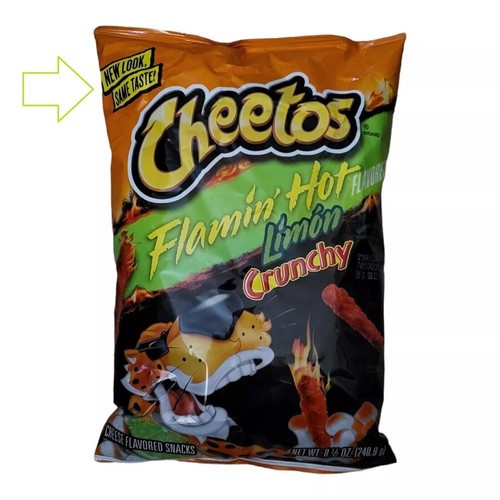 Cheetos Crunchy Flamin Hot Limon Chips, 8.5 oz Snack (1 Bag)
