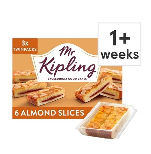 Mr Kipling Almond Slices 6 Pack Free And