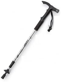 Mobility & Disability Safety Walking Sticks for Elderly Adjustable LED Torch Light Anti-Skid Aluminium Cane Anti-Shock Camping Poles