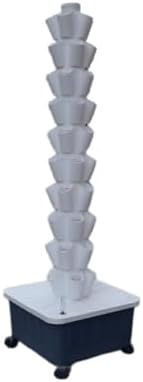 hydroponics flower， Hydroponics Tower,Hydroponic Growing System,Home Garden Farm Greenhouse Vertical Cultivation,for Herbs, Fruits(White,10 layer)