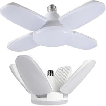 4 Kanatlı LED Tavan Lambası, Katlanabilir, E27 Duy, Beyaz [Enerji Sınıfı A]