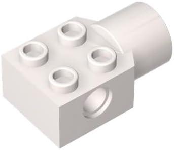 48169 Hinge Brick Technic Brick Special 2x2 with Pin Hole, White, 10 PCS