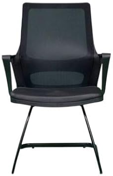 Atom Ofis Donna S Siyah Deri Misafir Bekleme Koltuğu, Sabit Mekanizma, PU Deri, 48x47x96 cm