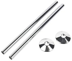 Chrome 15mm Radiator Pipe Hole Collars Cover Radsnaps (Pack of 2 Collar & Sleeve)