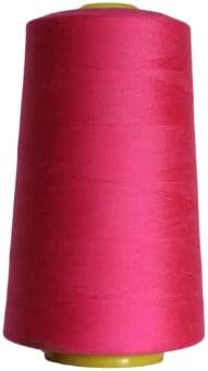 Premium Overlock Thread Cone – 5000 Yards | 100% Polyester Thread 5000 Yards | 40+ Colours Black,Natural,Cream,Navy, Burgundy (A8)