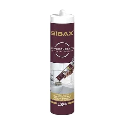 ÖZFIRAT PVC Yapı LS66 Üniversal Silikon Şeffaf 280 ml Sibax | Sızdırmazlık ve Montaj Silikonu | Cam, Fayans, Seramik ve Alüminyum Yüzeyler İçin | (1 Adet)