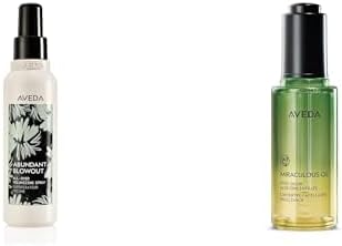 Bundle of Aveda Abundant Blowout All-Over Volumizing Spray 150ml + Aveda Miraculous Oil High-Shine Hair Concentrate, 50ml