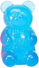 Schylling NeeDoh Gummy Bear - Sensory Fidget Toy with Jelly Fill - 3.5" Tall - Blue 1 Pack