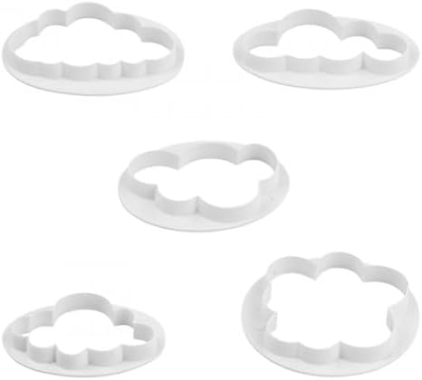 Cloud Cookie Cutters Set - 5 Pcs Pastry Cutter & Fondant Cutter Mold