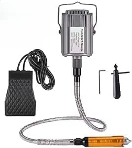 rotary tool flex shaft hanging grinder carver electric multi-function metal processing tool repair kit foot pedal control metal flexible strong 780W, 0.4-6.5 chuck