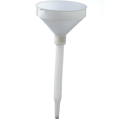 Extra Large Plastic Funnel (25cm Diameter) with Flexible Spout - Food Grade Tool for DIY Winemakers & Brewers - Curved Pouring Spout for Glass Carboys, Mead & Cider