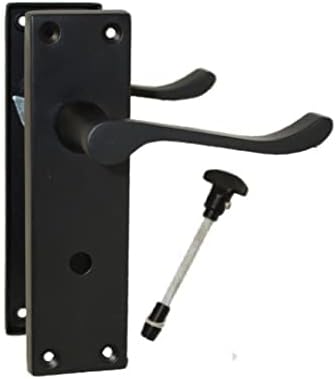 Black Door Handles Internal Sets - Victorian Scroll Choice of Latch, Lock, Bathroom or Privacy. This is for a Pair ofBathroom Handle only (1xBathroom Handle)