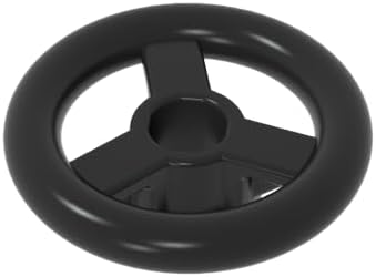 Gobricks Transportation 2X2 Small Steering Wheel 50PCS Compatible with Lego GDS-2131 Classic Bulk Toy MOC Color:Black