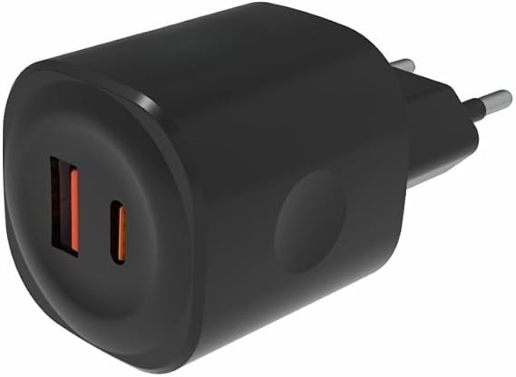 PDAteknoloji Yetty 25W USB-C (PD)+18W USB-A (QC) Süper Hızlı Şarj Adaptörü Tek Başlık Siyah YT-25B (Yerli Üretim)