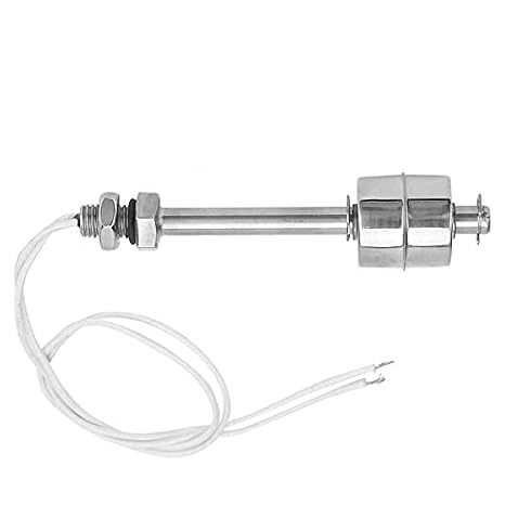 1 Pcs Liquid Level Sensor, 100mm Vertical Stainless Steel Liquid Level Sensor Horizontal Float Switch for Water Tank Pool Sink Fish Tank