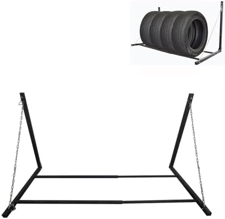 Retractable Tire Rack, 32"-55" Wall-Mounted Floating Tire Storage, Foldable Portable Garage Multi-Tire Display Shelf, Heavy-Duty Tire Organizer for Space Saving