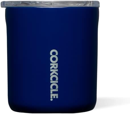 Corkcicle Buzz Cup, Triple Insulated Stainless Steel Travel Cocktail Tumbler, BPA Free, Keeps Beverages Cold for 9 Hours and Hot for 3 Hours, 12oz, Gloss Midnight Navy