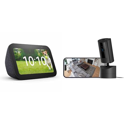 Set Purchase Echo Show 5 Charcoal + Ring Indoor Cam with Oscillating Function - Black