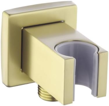 KINGBATH™ Square Shower Holder with Outlet Wall Mount Shower Outlet Elbow with Holder Brass Chrome 1/2” Shower Hose Hand Shower Wall Valve Connector Bracket for Bathroom Replacement Spare Parts