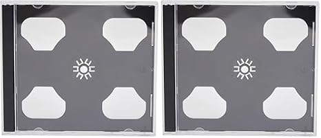 10 x Dragon Trading Double Disc Cases With Black Tray To Hold 2 CD DVD Blu Ray Discs. Double Black Jewel Cases.Professional Quality To Store All Formats Of Discs. Hold Two Discs (Pack of 2)