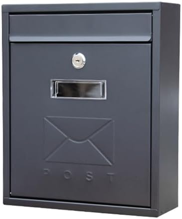 MailboxWall Mounted Mailbox, Letterbox, Modern Decorative, Large Capacity Metal Post Box, Drop Box, Great for Small Packages & Envelopes, Easy Mount