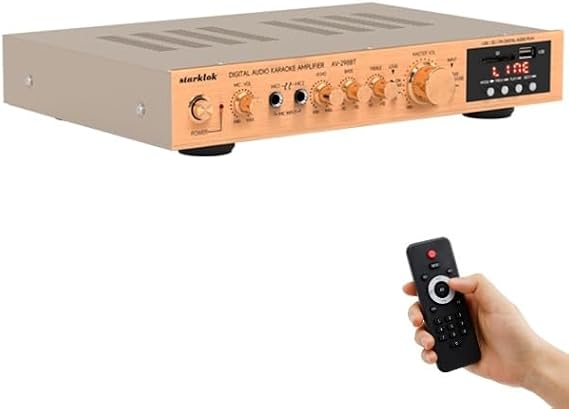 2000 W HiFi Stereo Amplifier Ultra Thin 5 cm Aluminium AV Surround Audio Amplifier Bluetooth 5.0 Home Cinema Amplifier SD/USB Playback FM Radio