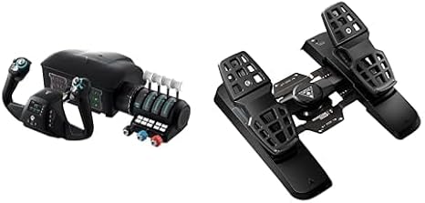 Turtle Beach VelocityOne Flight Rudder Pedals Bundle - PC, PS, Xbox, Switch - USB - Flight Simulation Controls