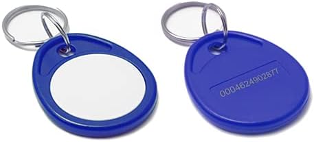 RFID KeyFob Keyring EM4200 125 KHz Compatible EM4102/EM4200/TK4100 (Blue 10)