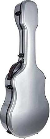 M-Case Moulded Guitar Case for Acoustic Guitar 41 - 4/4 Fibreglass Ultra Light Silver