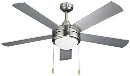 Vanti 60W 140cm (52inç) Avizeli Gümüş Metal 5 Kanatlı Tavan Vantilatörü KCF288