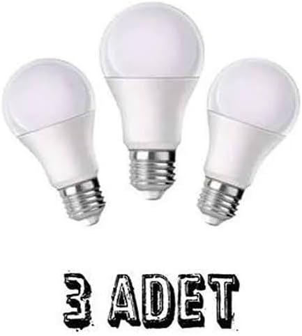 LED Ampul, E27 Duy, Beyaz Işık, 3'lü Paket [Enerji Sınıfı A]