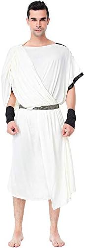Greek Cosplay, Halloween, Roman Costume, Women, Men, God, Costume, Halloween Party, Anime Costume, Adult Couple, Ancient Robe Dress, Mascot, Funny Coat, Long, Halloween, Vintage Nightwear, Sleepwear, Pajamas, Kigurumi, Couples Homewear, Costume, Cute, XL, Adult Men