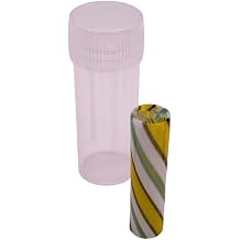 Glass Twisted Filter Tips, 8mm x 30mm Borosilicate Reusable Mouthpiece, 7-Hole Design, Multiple Colors Available, Easy Clean (Green, White, Yellow and Black Swirl)