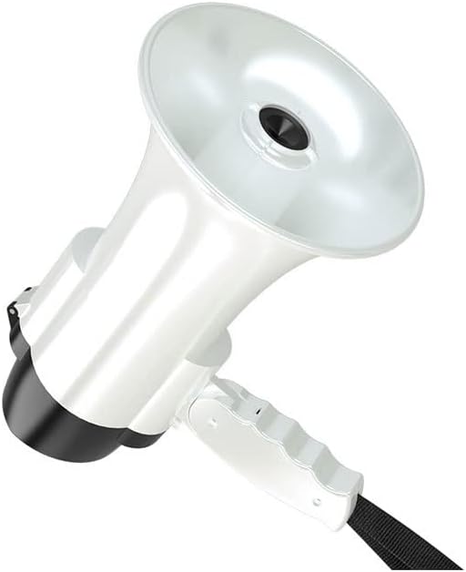 Handheld megaphone Megaphone Speaker Bullhorn - Loudspeaker Adjustable Vol Control Portable Foldable Handheld Amplifier for Coaches, Teachers Coach & Referee Megaphones Bullhorn ( Color : Black )
