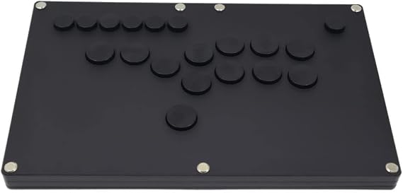 FightBox B1-PS4-B-B超薄型オールボタンアーケードジョイスティックゲームコントローラーPS4/PS3/PC用ブラックマットアクリルパネル