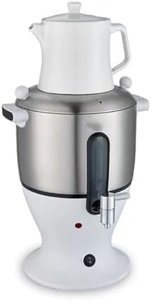 Turkish Tea Maker Electric Kettle Stainless Steel Double Pot Samovar with Keep Warm Function for Russian and Turkish Tea
