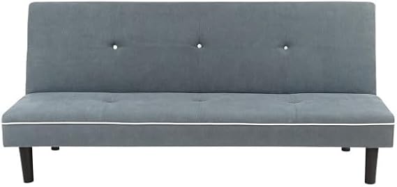 CAMBIA TUS MUEBLES CTM® Clic Clac Sol 3 Seater Sofa Bed, Stain Resistant, Folding System, Double Bed 190 x 113 cm, Fabric, Durable Metal Frame, Grey