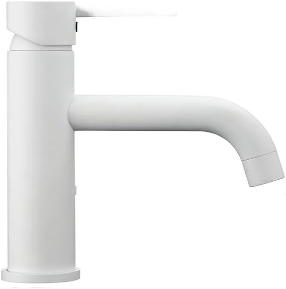 Brushed Gold Solid Brass Basin Faucet, Single Lever Deck-Mounted Hot & Cold Mixer Tap(A)