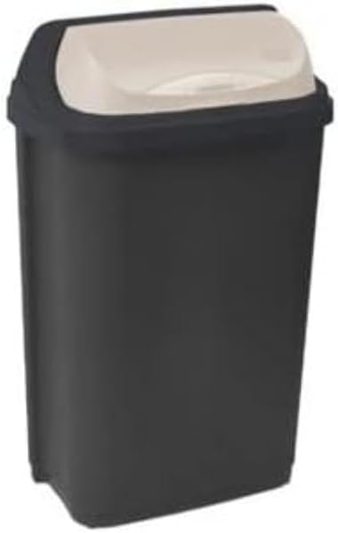 keeeper Waste Bin with Roll-Top Lid, 10 Litre, Rasmus Range, Graphite Grey